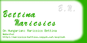 bettina maricsics business card